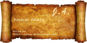 Justus Atala névjegykártya